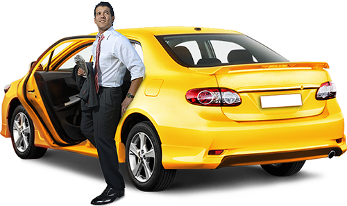 Taxi gele PNG -afbeelding