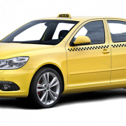 Такси желтый PNG картина
