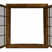 Wood Window Exterior PNG File