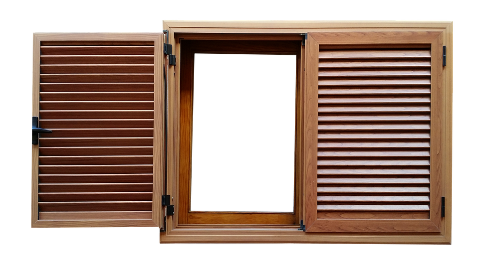 Houten venster exterieur PNG -afbeelding