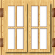 Foto de PNG da janela de madeira