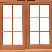 نافذة الخشب شفافة
