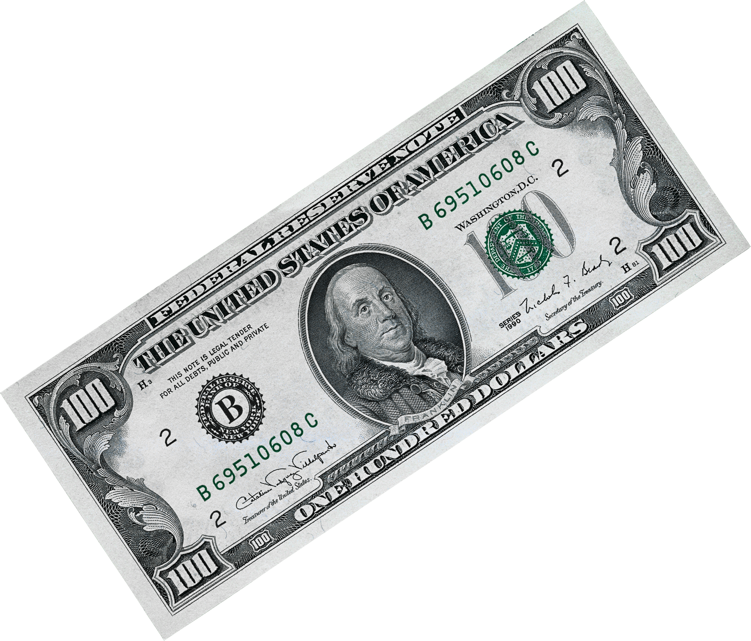 100 Dollar Bill Transparent