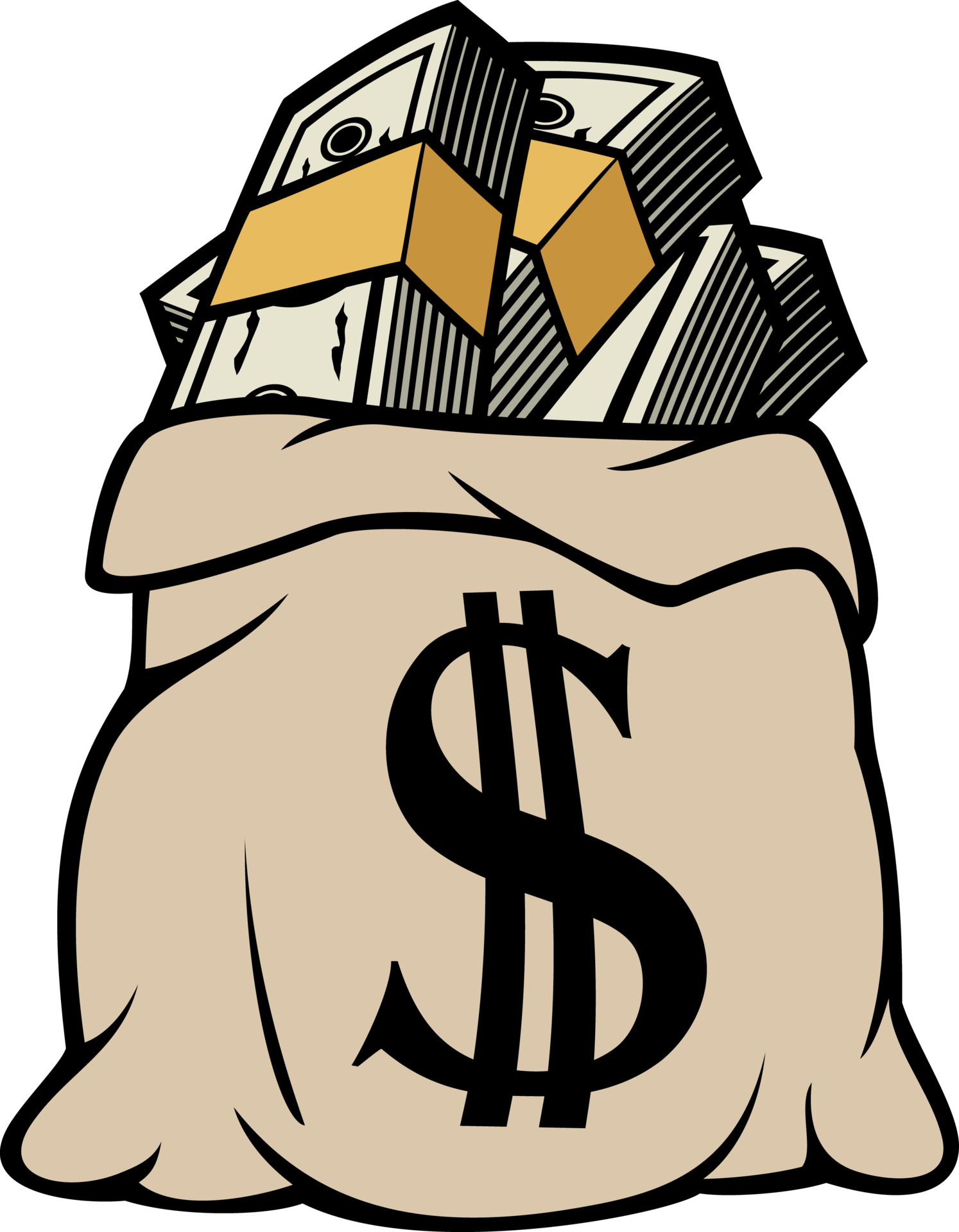 Bag Of Money PNG Images