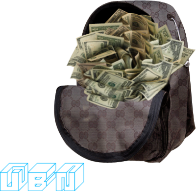 gucci bag full of money