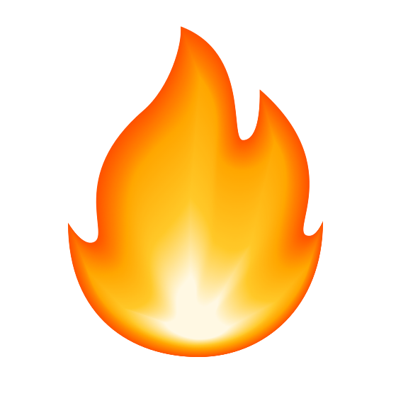 Fire Emoji PNG Background