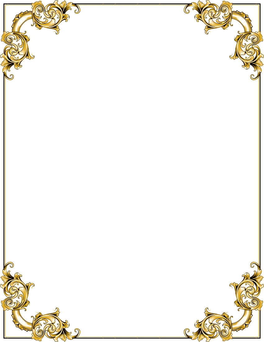 Gold Border PNG Images HD