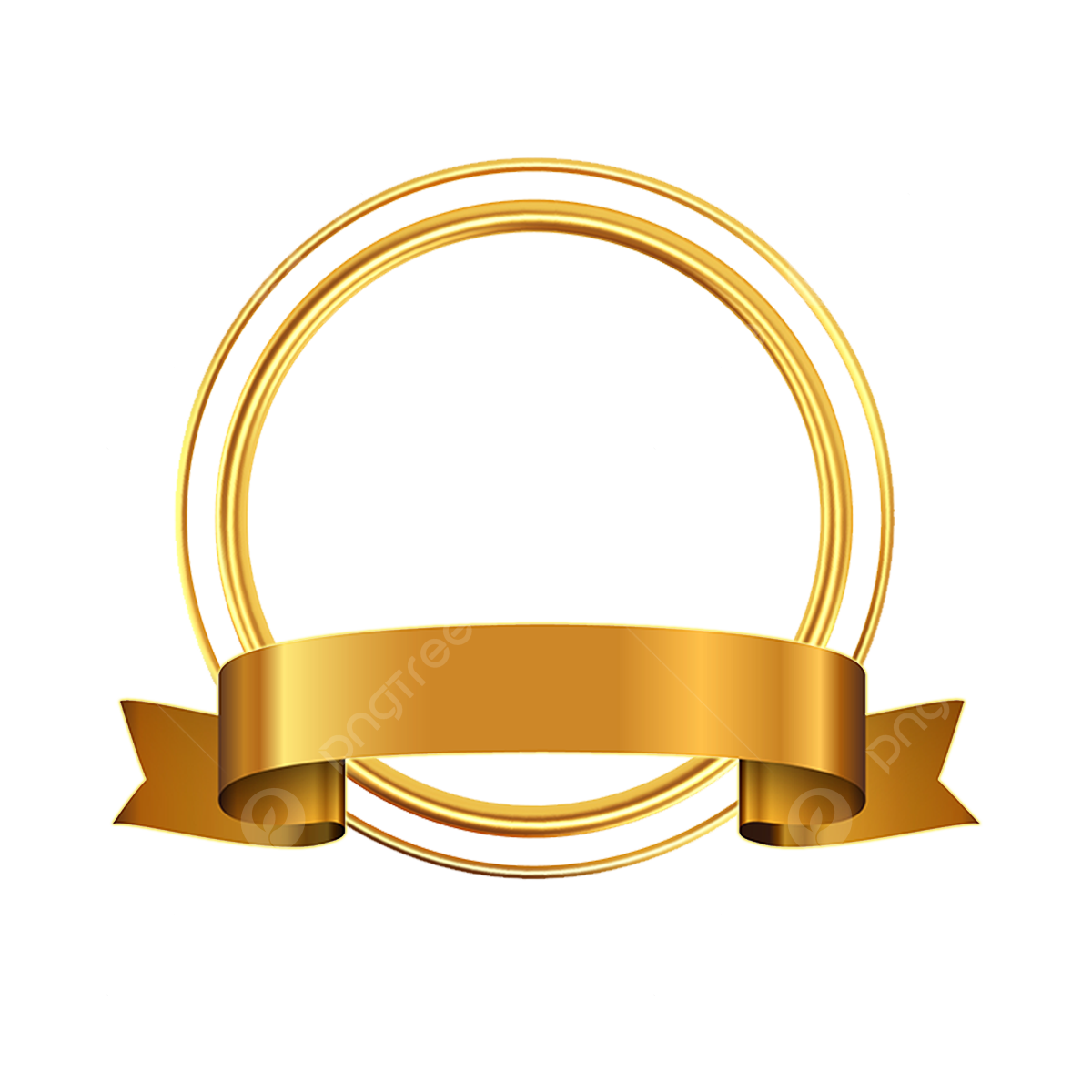Gold Circle PNG Cutout