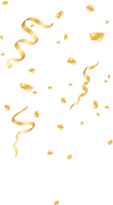 Gold Confetti PNG Background