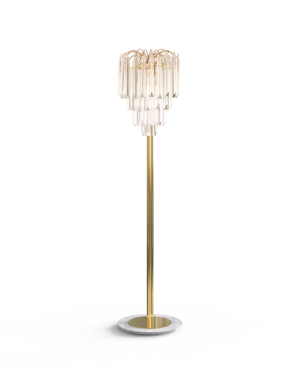 Gold Floor Lamp PNG HD Image