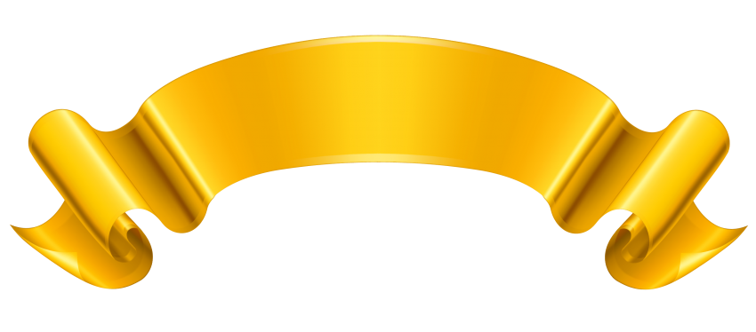 Gold Ribbon Background PNG