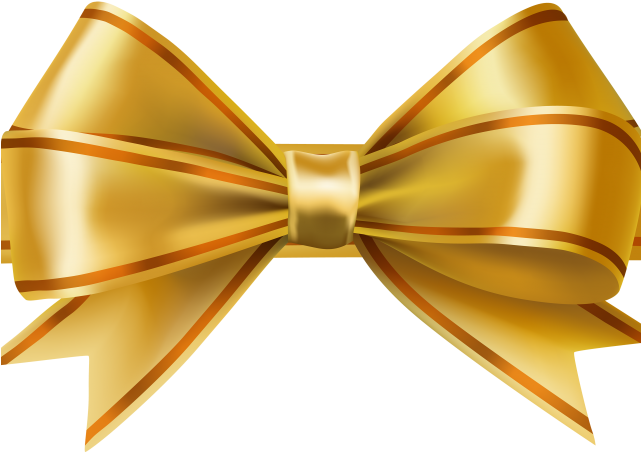 Gold Ribbon PNG Background