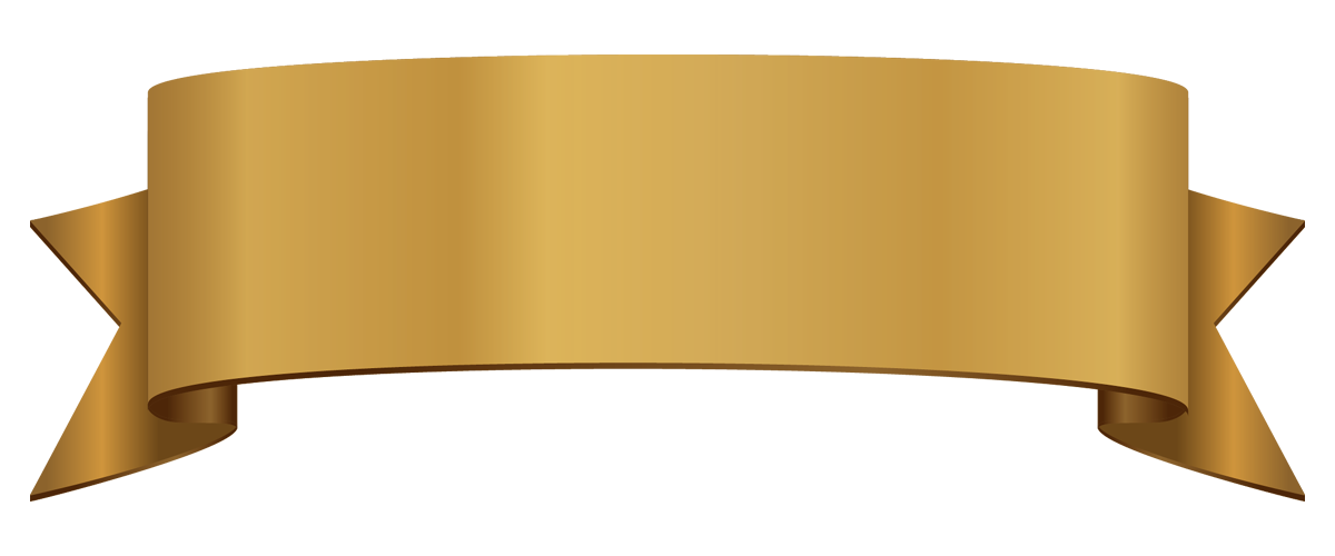 Gold Ribbon PNG Cutout