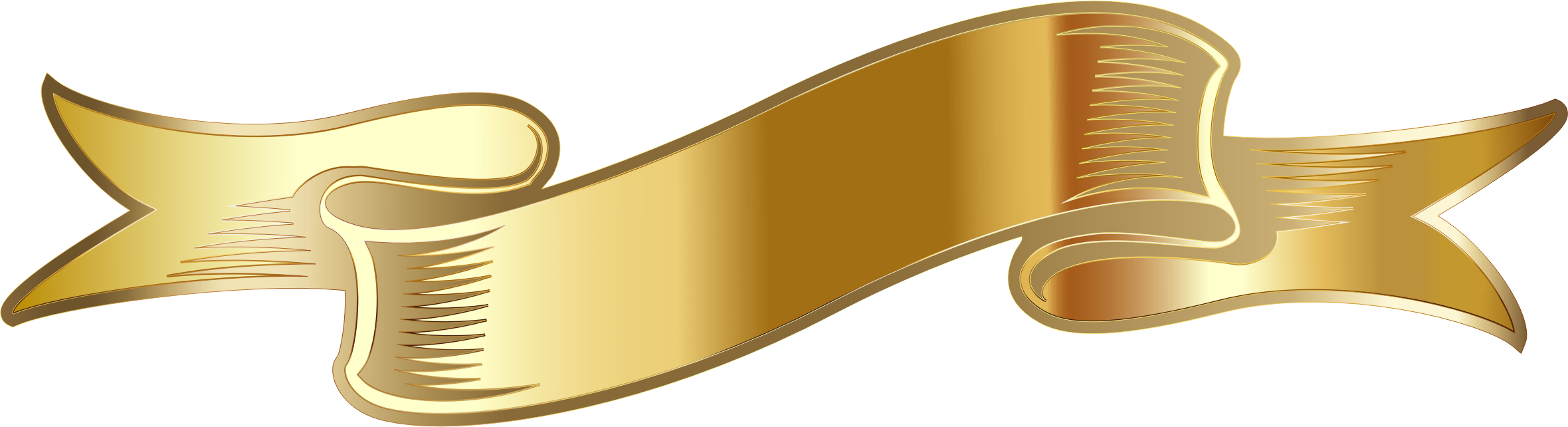 Gold Ribbon PNG File