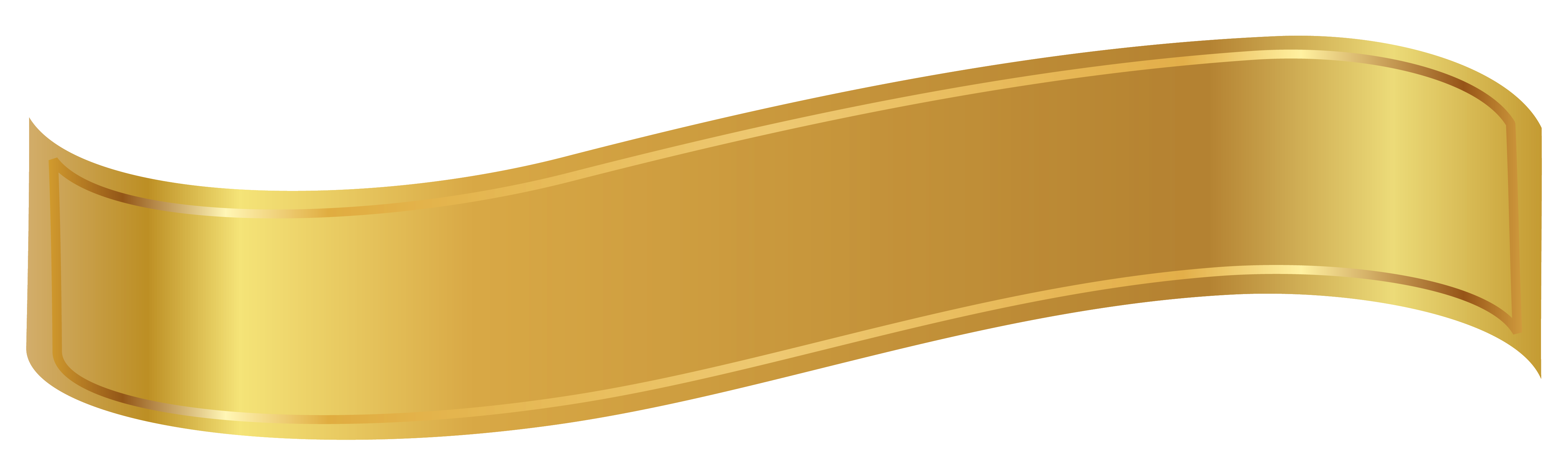 Gold Ribbon PNG Image