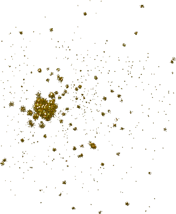 Golden Glitter PNG Cutout
