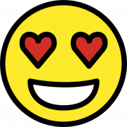 Heart Eyes Emoji Background PNG