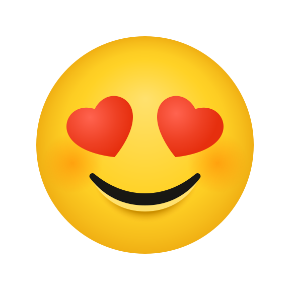 Smiling face with heart eyes emoji Emoji - Download for free – Iconduck