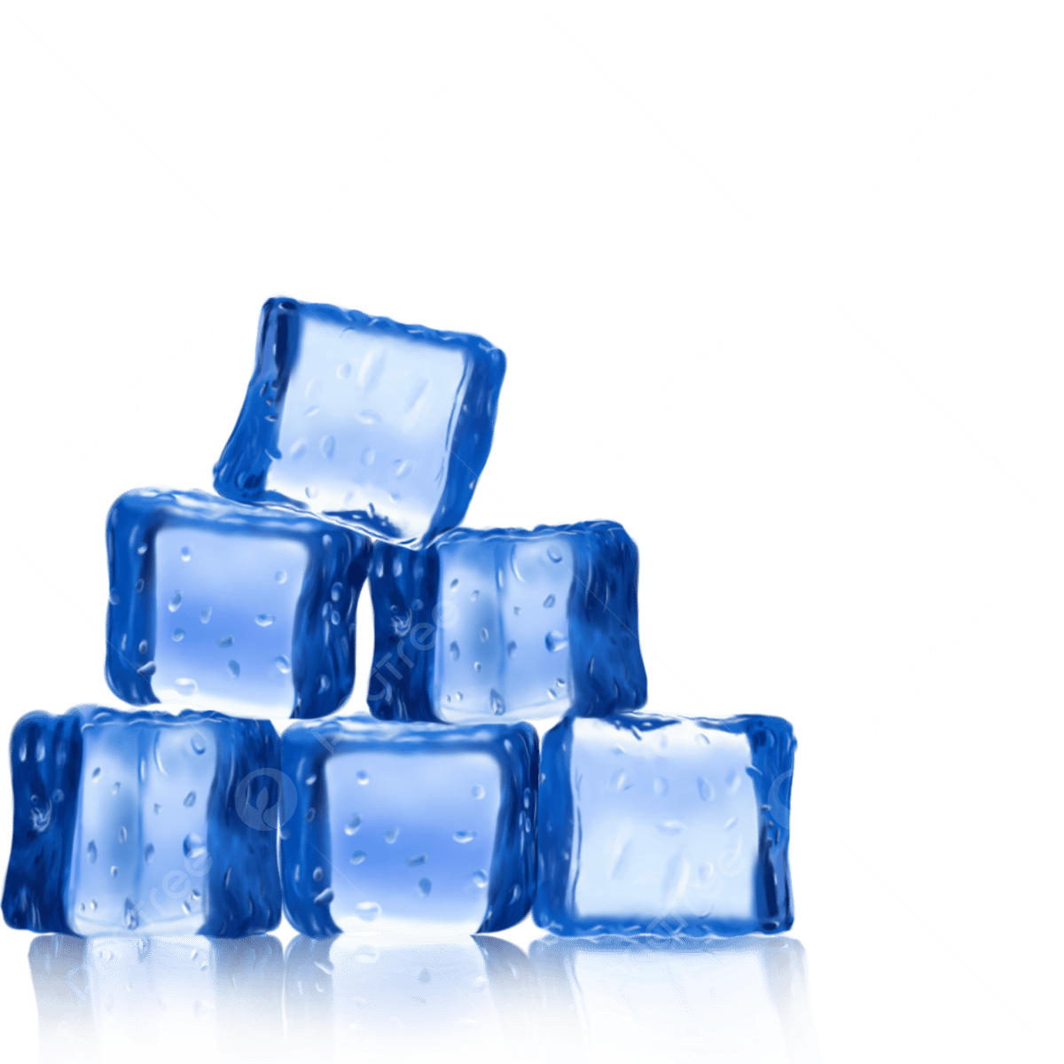 One Big Ice Cube And Three Small Ice Cubes, Ice Cream Brick, Solid Ice,  Water Ice Crystals PNG Transparent Image and Clipart for Free Download