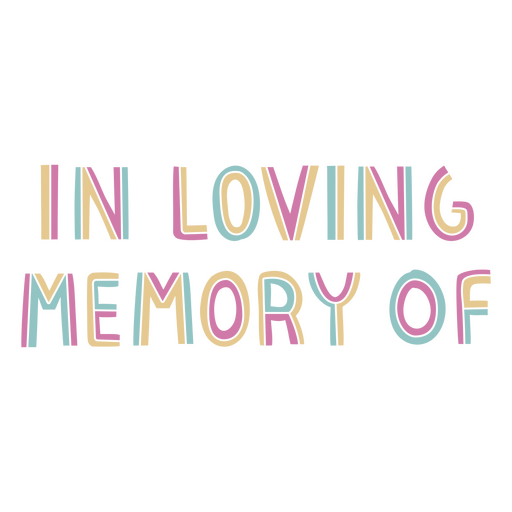 In Loving Memory PNG Images