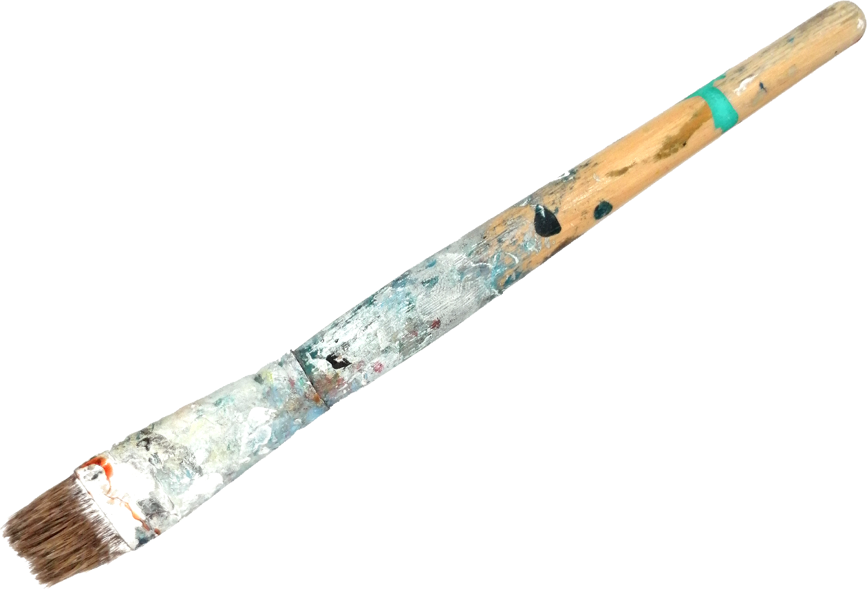 Used Paint Brushes (PNG Transparent)