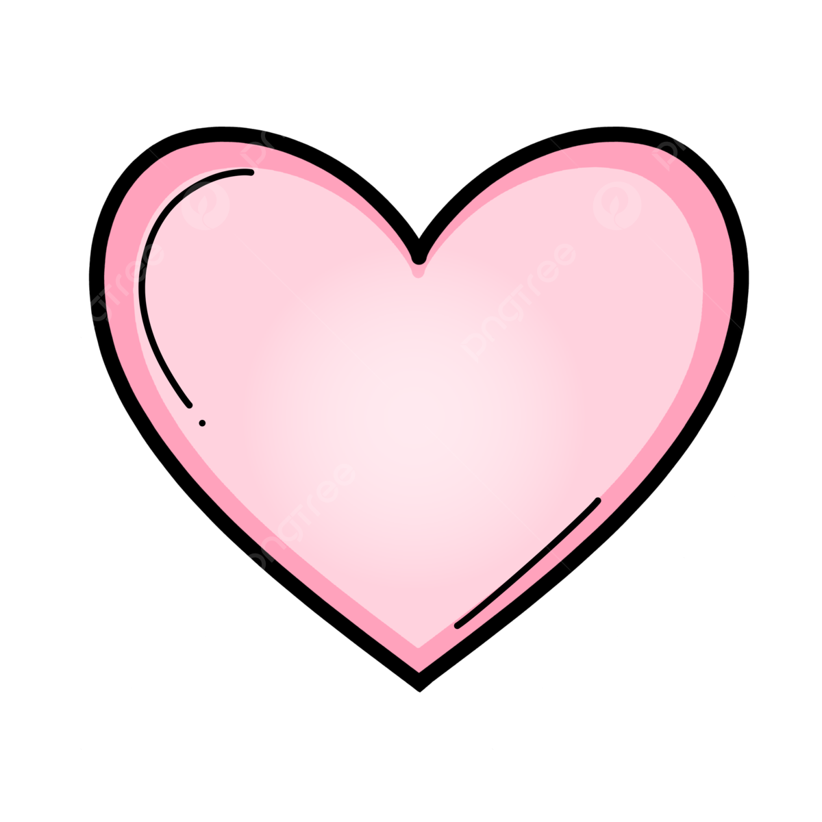 Pink Heart PNG Cutout