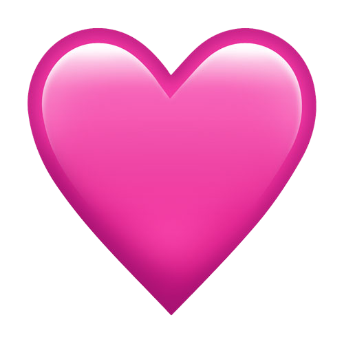 Pink Heart Transparent