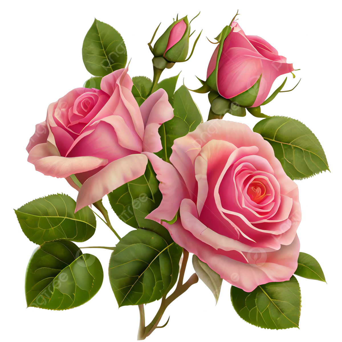 Pink Rose PNG Cutout