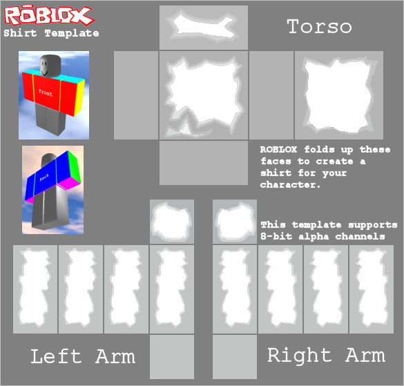 Download Roblox Shirt Template Transparent - Roblox Custom Clothing Template  PNG Image with No Background 