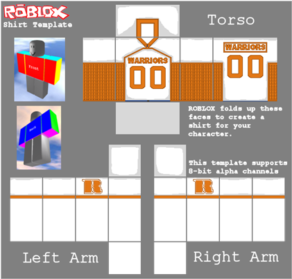 4+ Roblox Shirt Template Transparent Sample