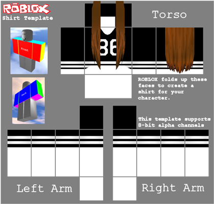 Roblox Shirt Template PNG Transparent With Clear Background ID
