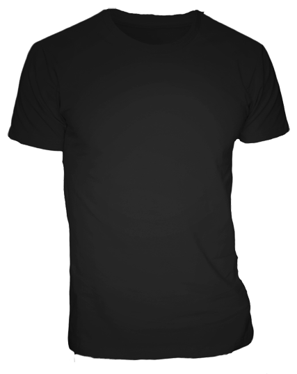 T Shirt Black PNG Image File
