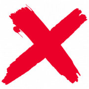 X Red Background PNG