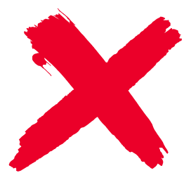 X Red Background PNG