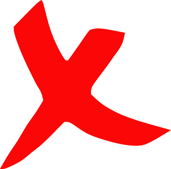 X Red PNG Clipart