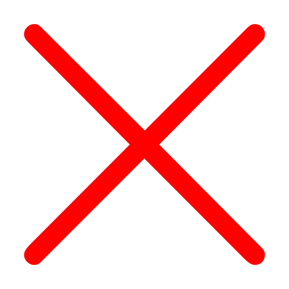 X Red PNG HD Image