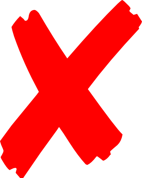 X Red PNG Photos
