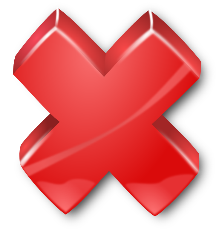 X Red PNG Picture