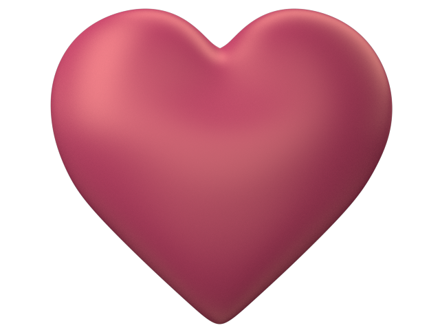 3D Heart PNG File