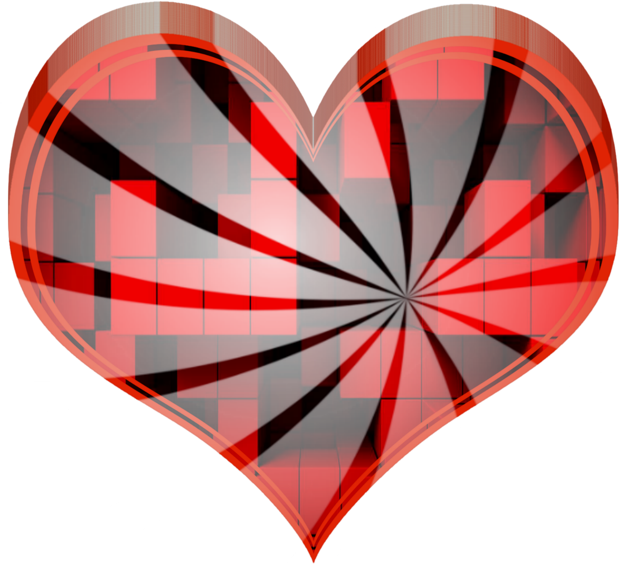 3D Heart PNG Image File