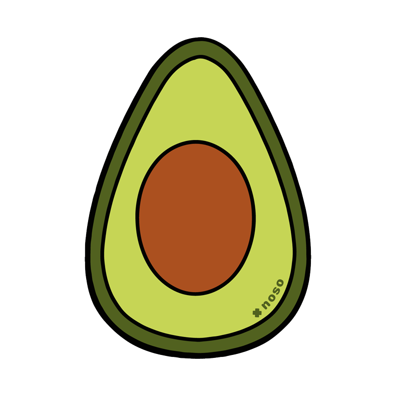 Aesthetic Avocado Background PNG