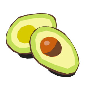 Aesthetic Avocado PNG Cutout