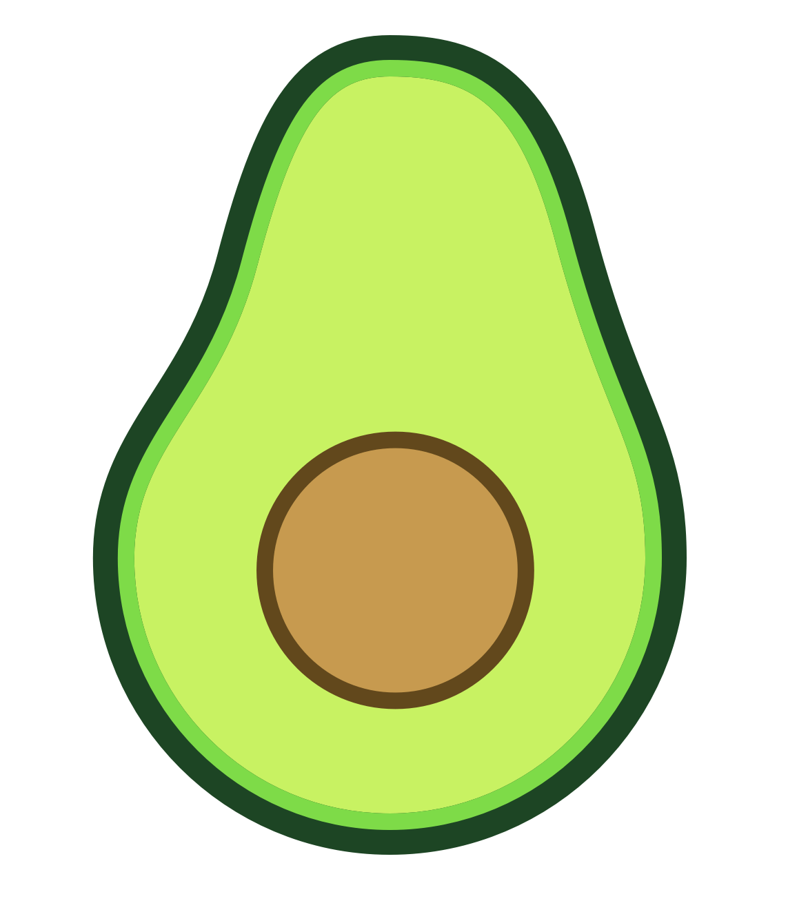 Aesthetic Avocado PNG Image