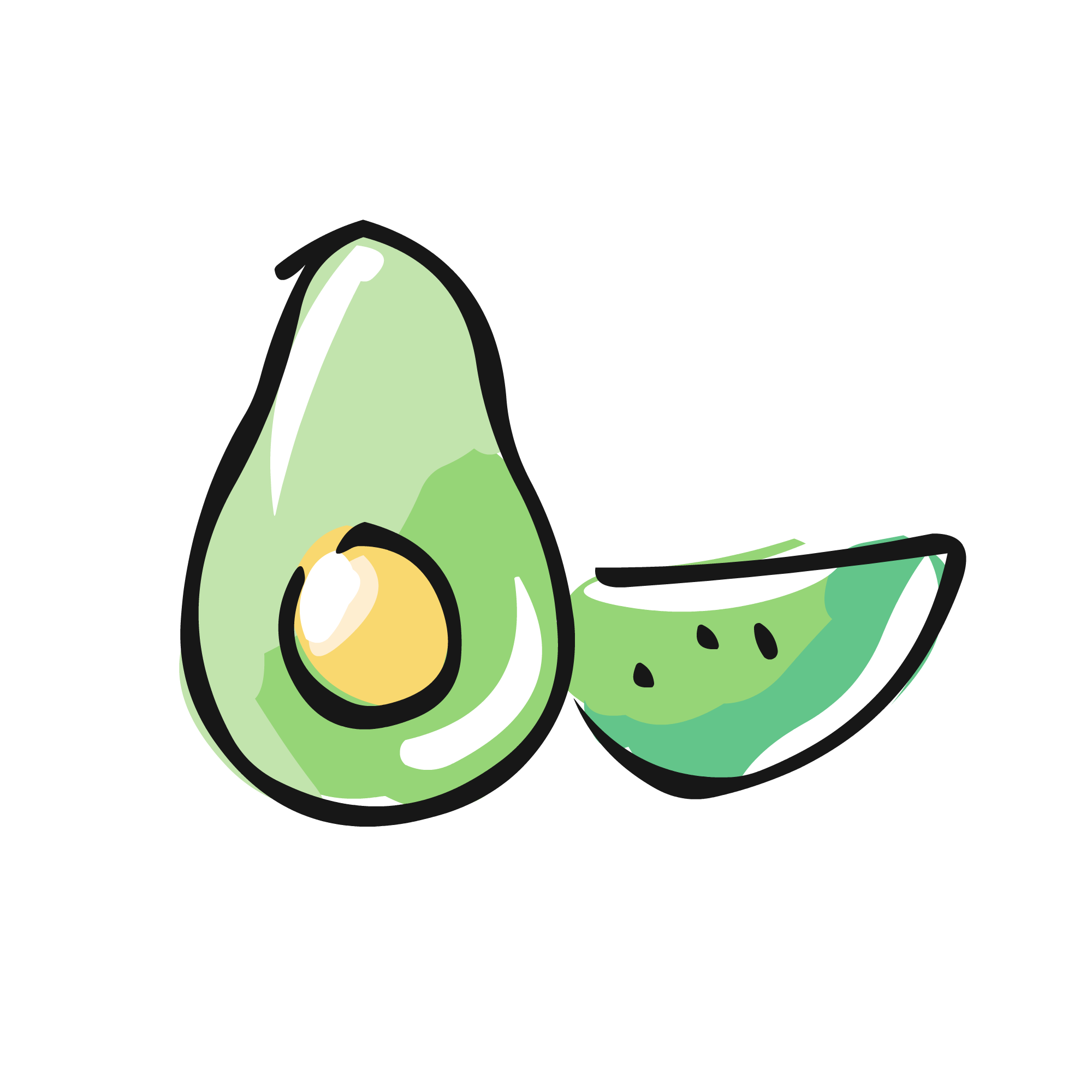 Aesthetic Avocado PNG Picture