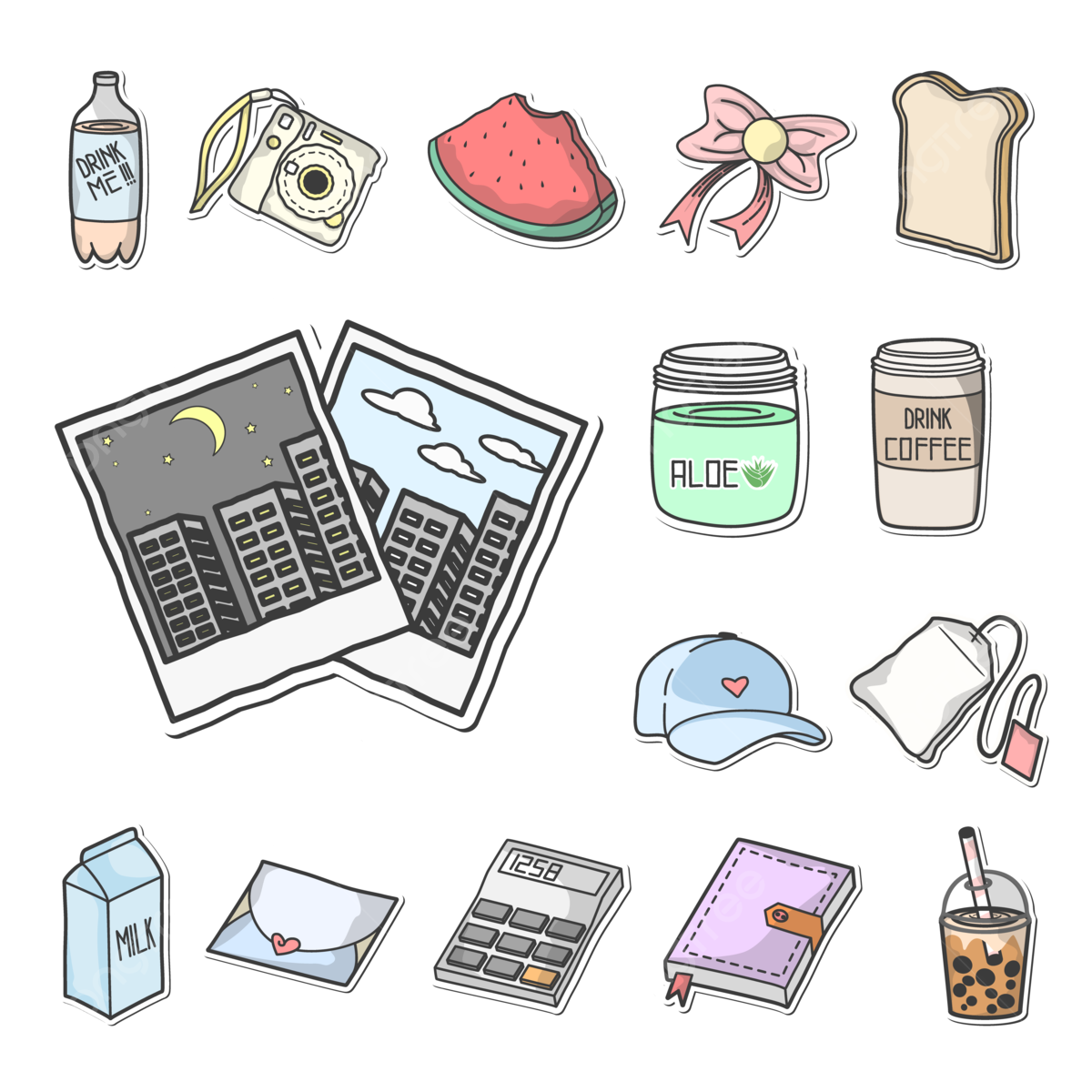Aesthetic Sticker PNG Cutout