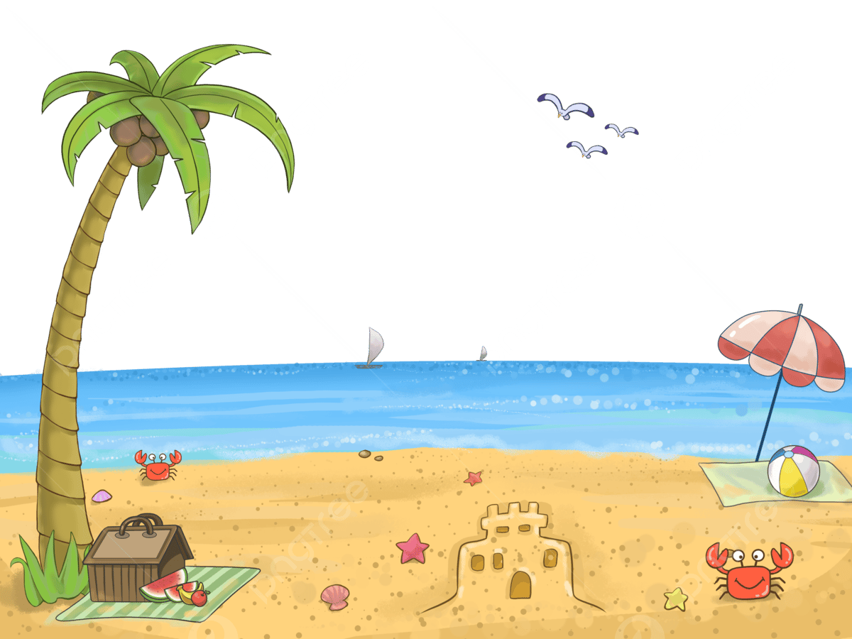 Beach Cartoon PNG Images
