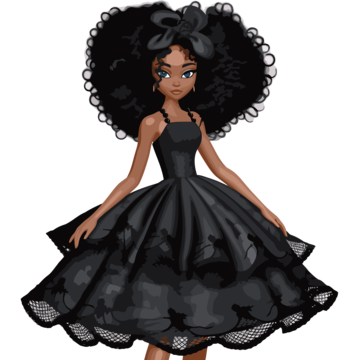 Black Barbie Transparent