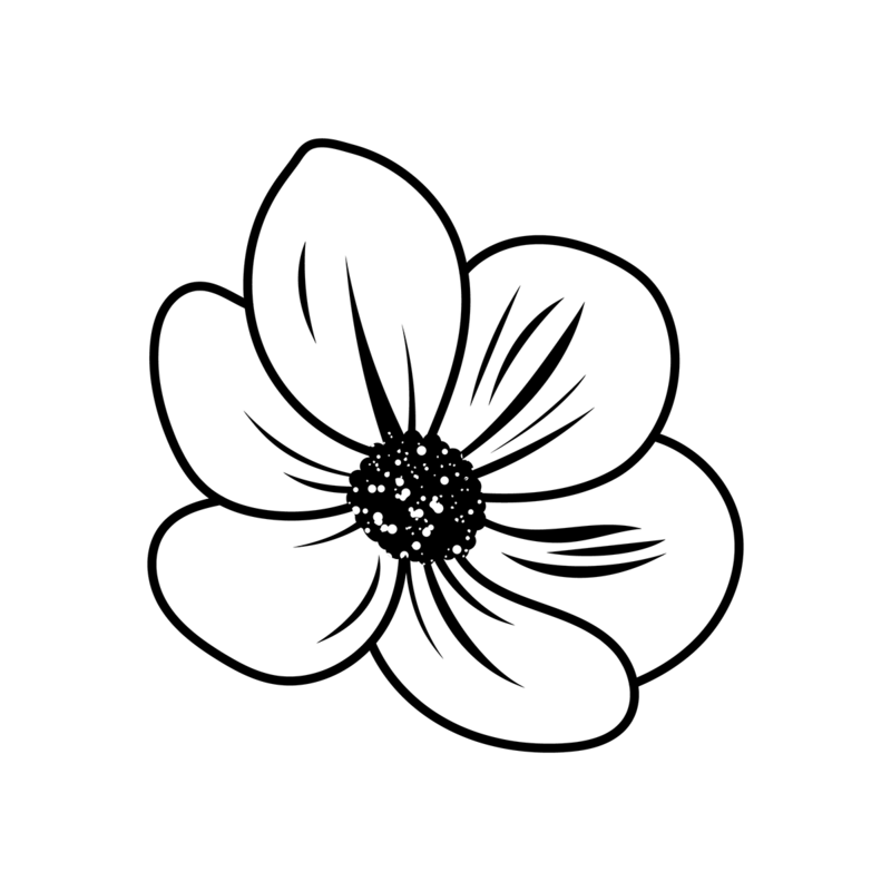 Black Flowers PNG Image