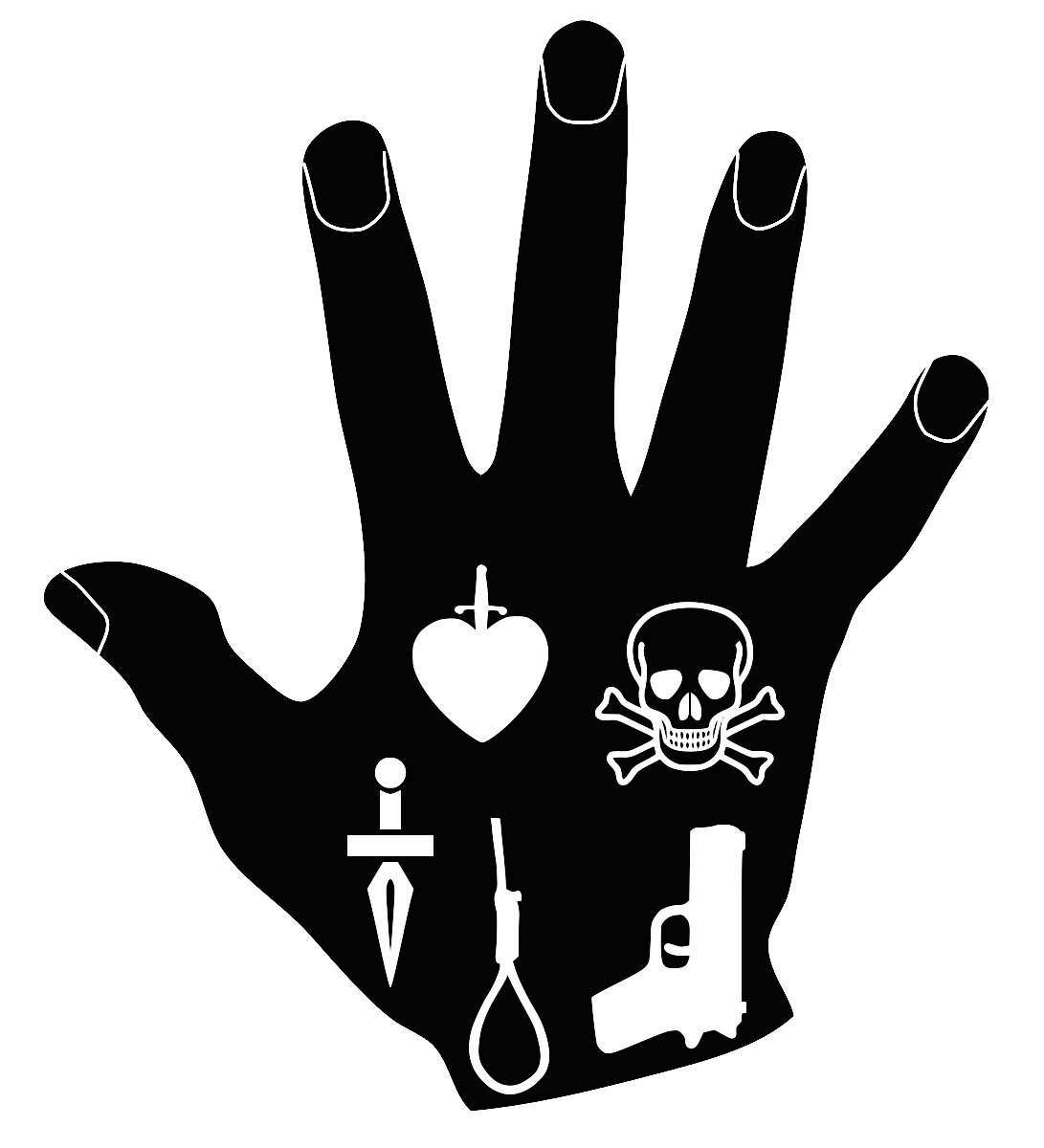 Black Hand PNG Cutout