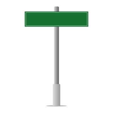 Blank Street Sign No Background